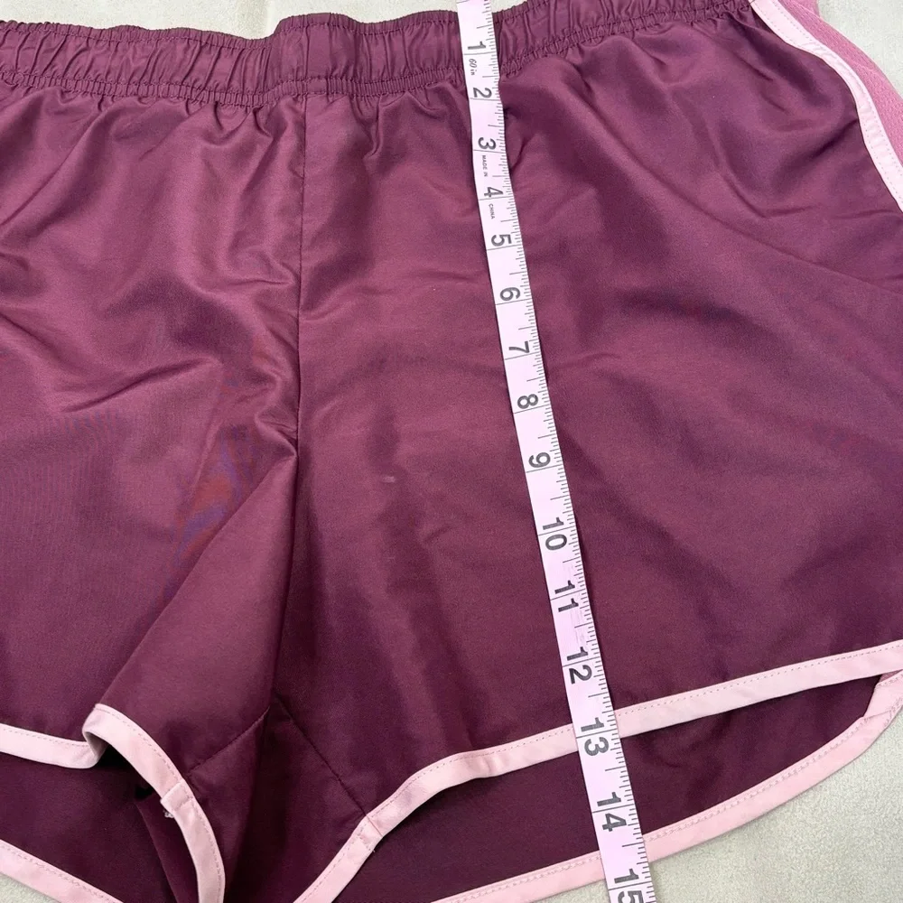 Athletic Works XL 16-18‎ Athletic Shorts Burgundy Lined Elastic Waist Activewear